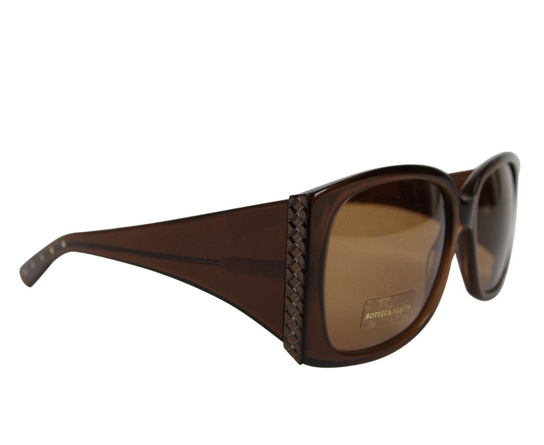 Bottega Veneta Women's Square Brown Acetate Medium Sunglasses With Box Size ONE SIZE - 2 Thumbnail