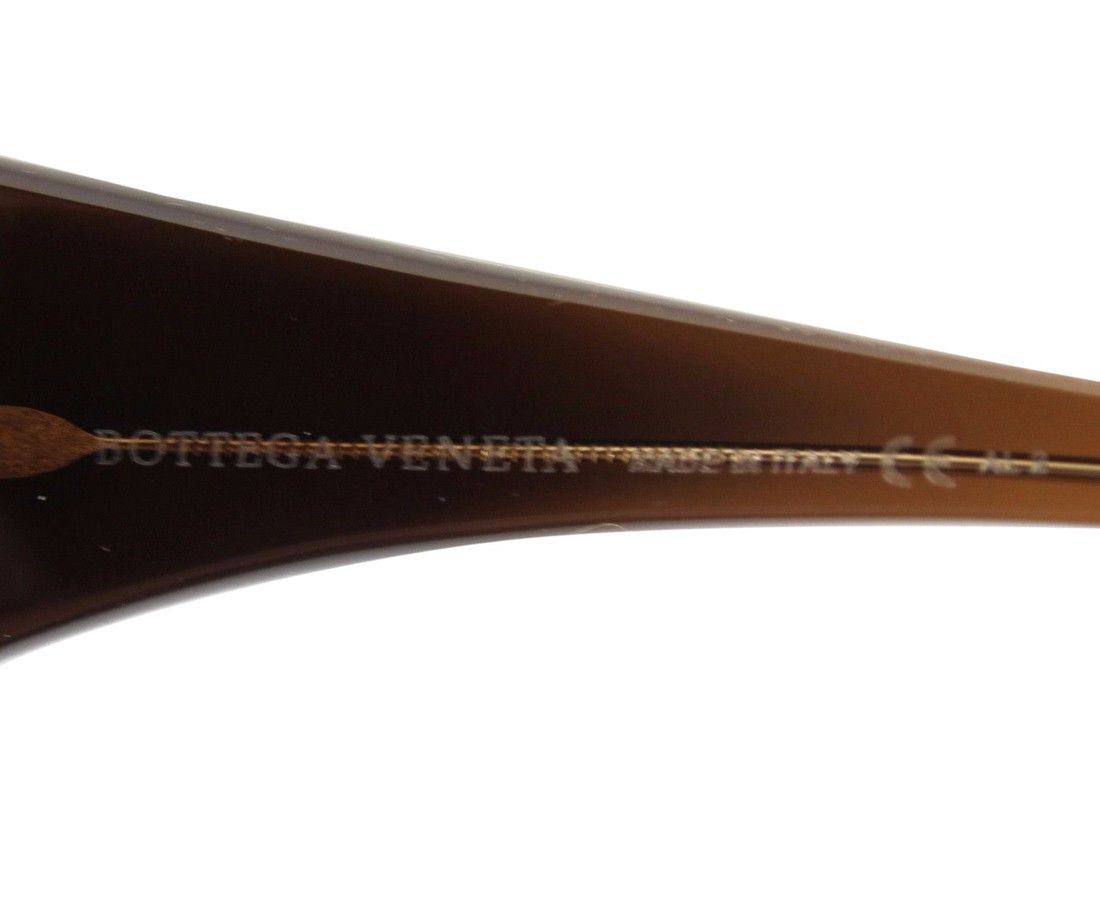 Bottega Veneta Women's Square Brown Acetate Medium Sunglasses With Box Size ONE SIZE - 4 Thumbnail