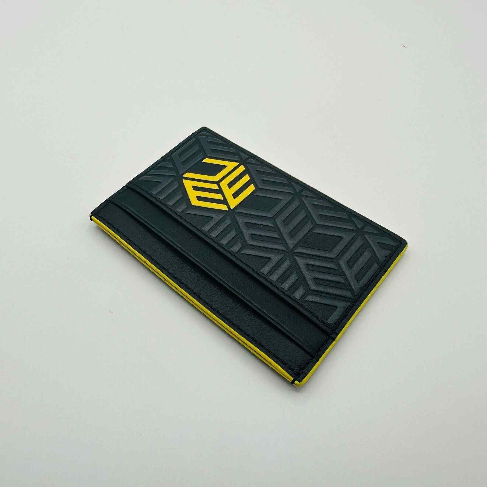 MCM Black Unisex in Cubic Monogram Yellow Emblem Logo Card Case Size ONE SIZE - 4 Thumbnail