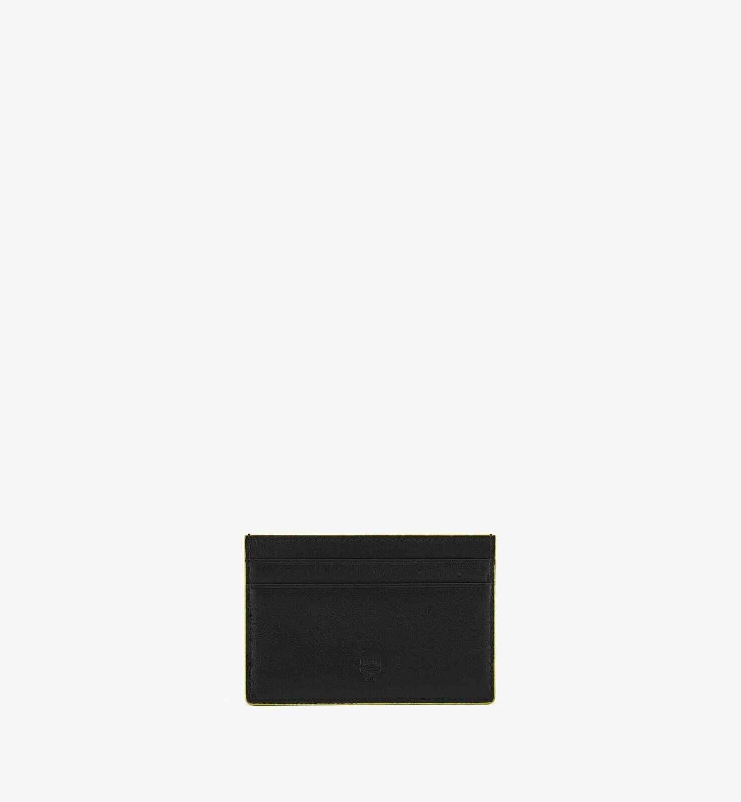 MCM Black Unisex in Cubic Monogram Yellow Emblem Logo Card Case Size ONE SIZE - 10 Thumbnail