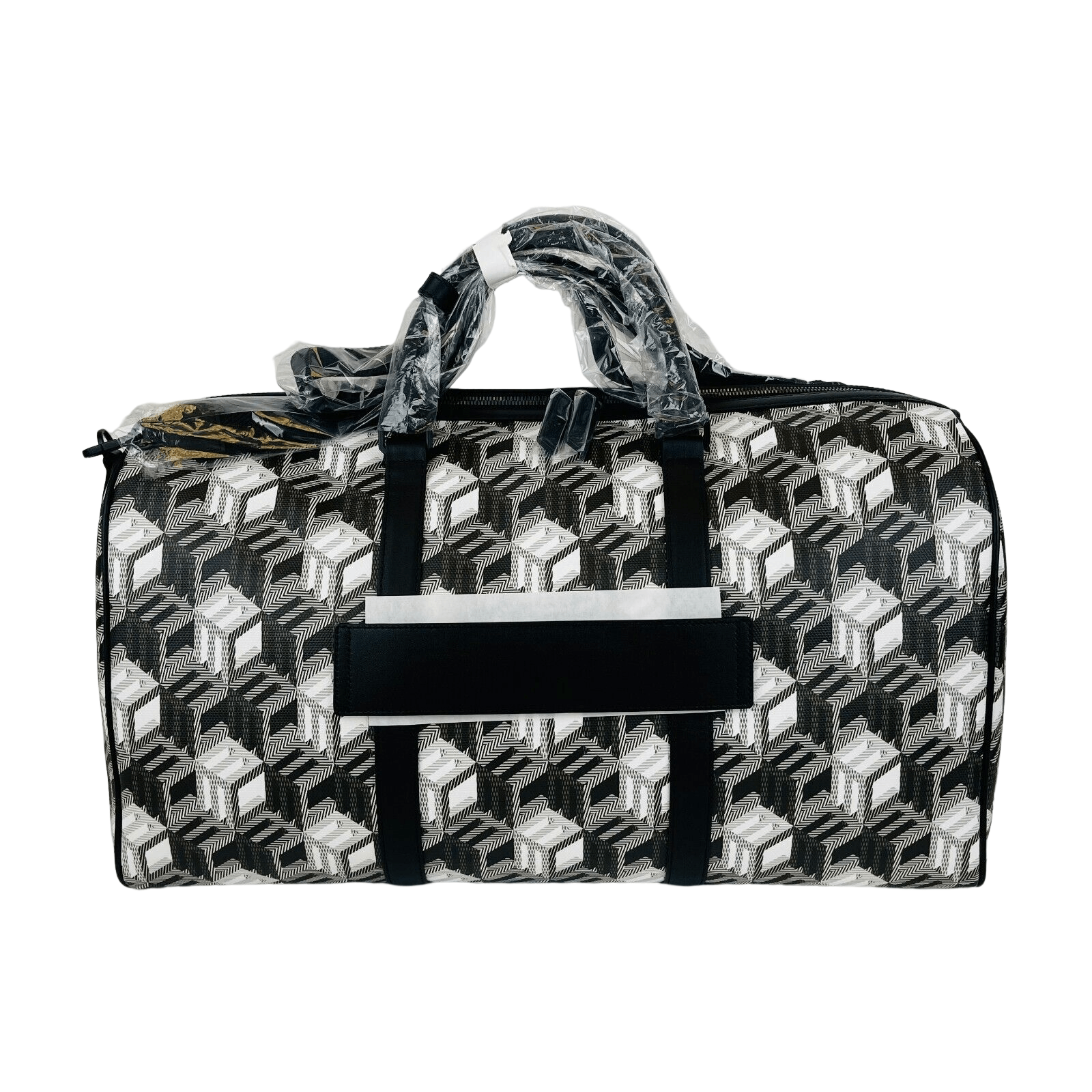 MCM Women's Black/White Cubic Monogram Canvas Weekender Duffel Size ONE SIZE - 5 Thumbnail