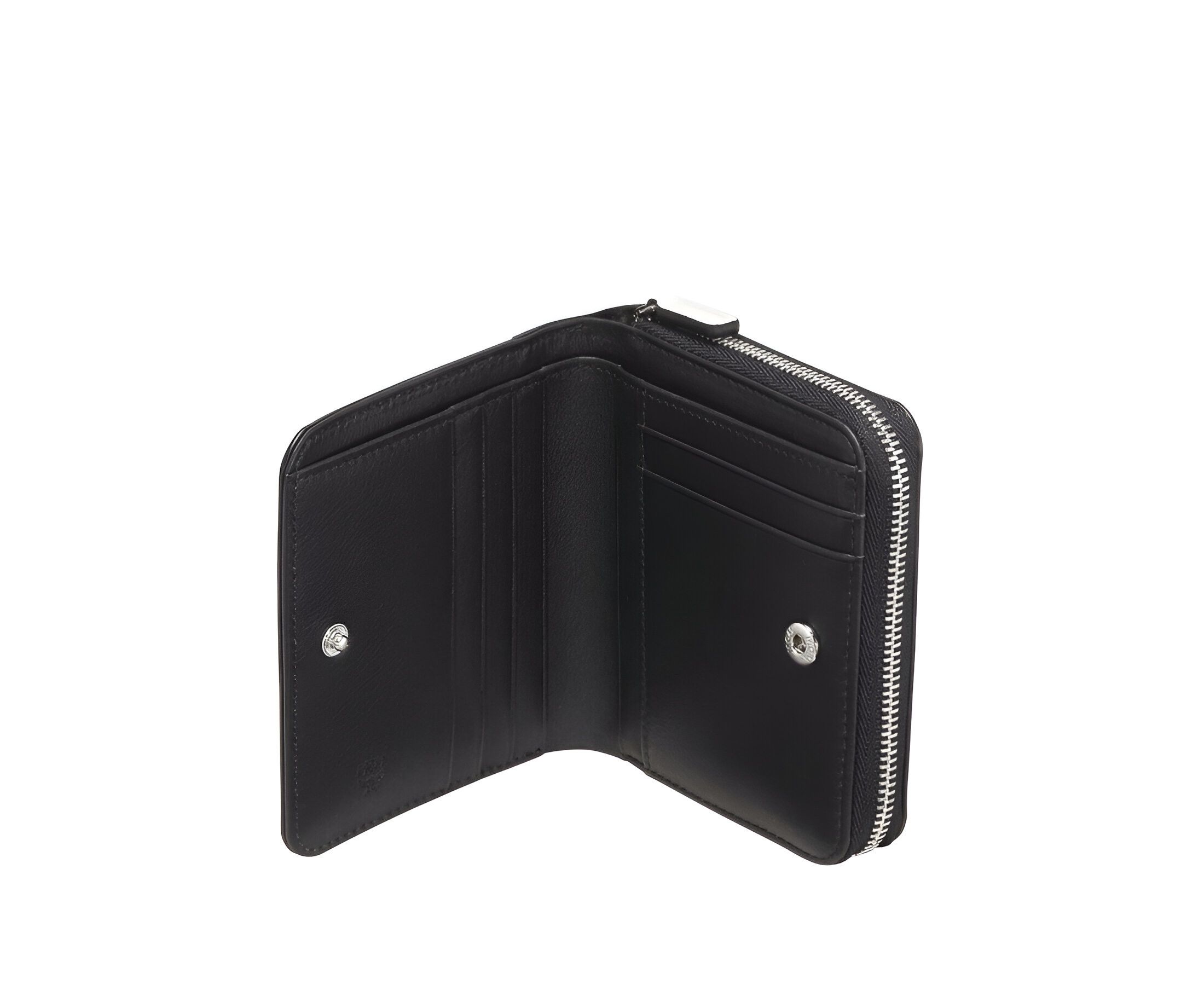 MCM Women's White Black Contrast Logo Small Zip Wallet Size ONE SIZE - 4 Thumbnail