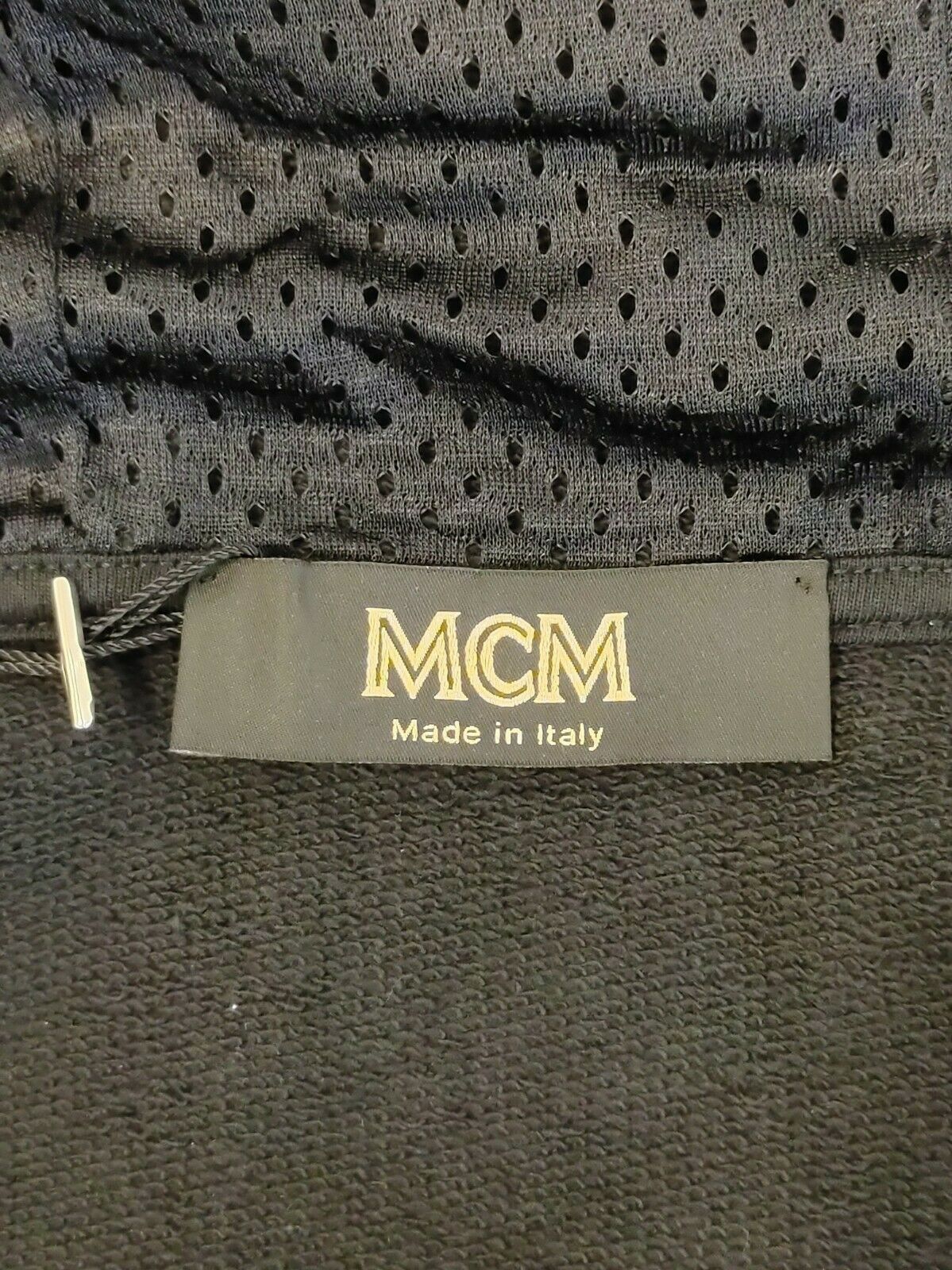 MCM Women's Black Cotton Embroidered Fringe Logo Zip Up Jacket Size M / US 6-8 / IT 42-44 - 6 Thumbnail