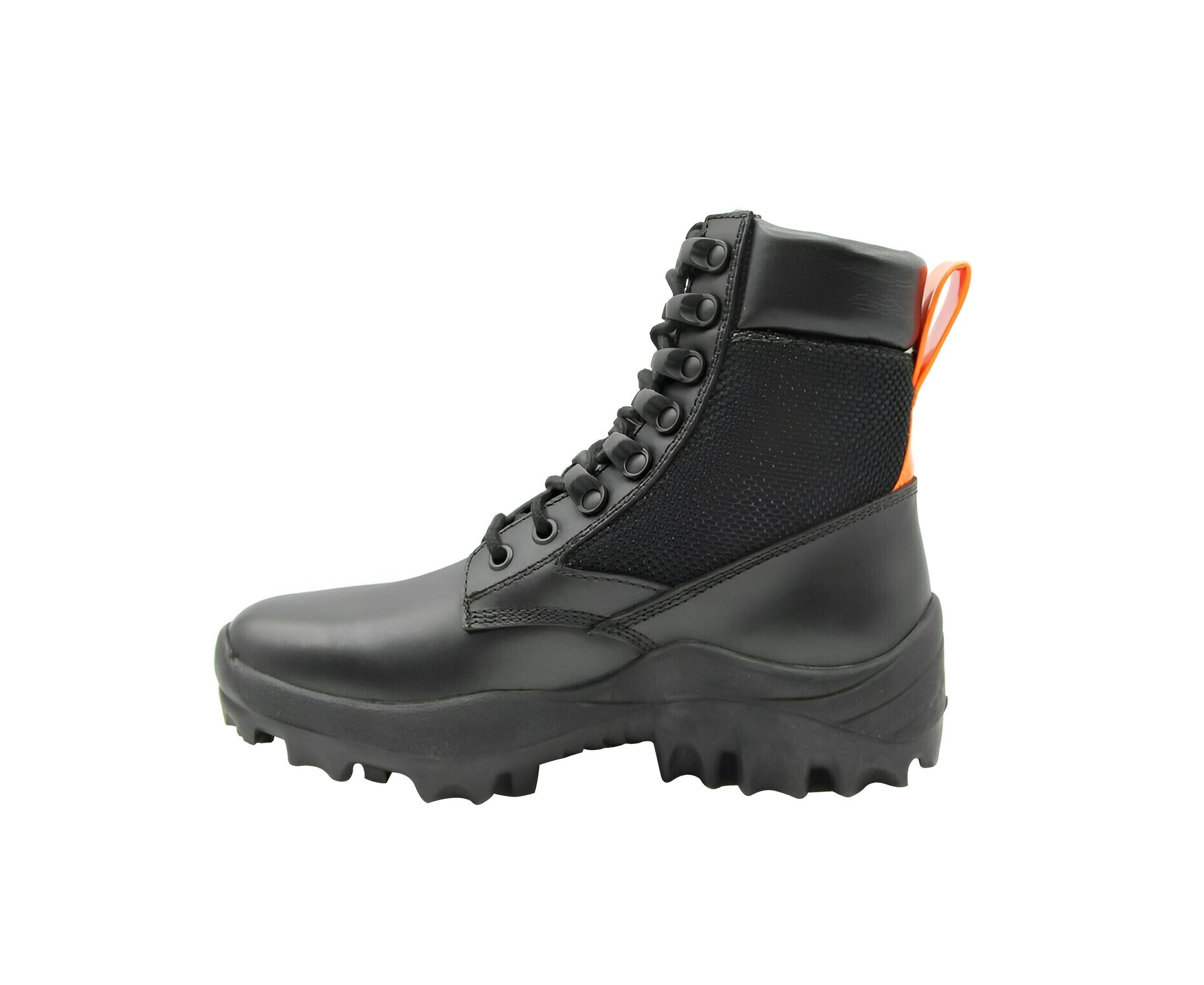 MCM Women's Black Leather Reflective Patch With Orange Pull Size US 7 / IT 37 - 3 Thumbnail