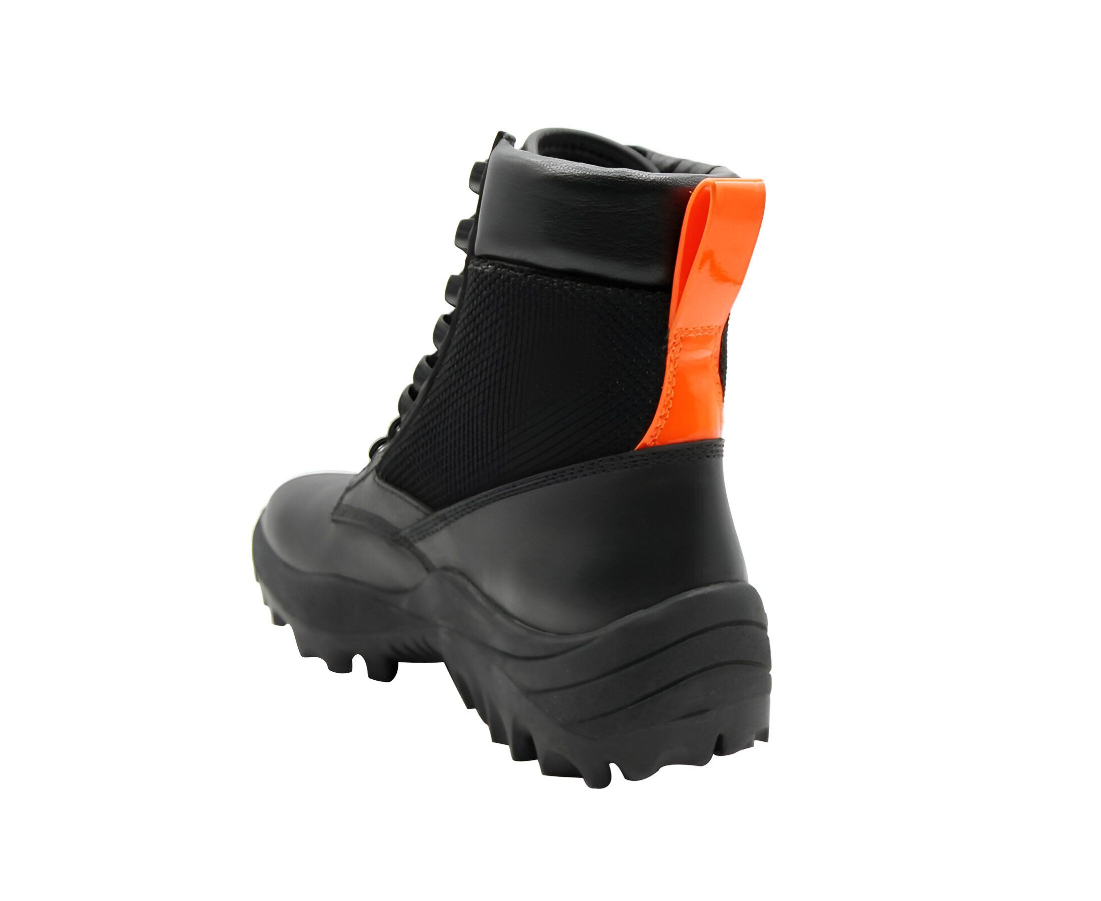 MCM Women's Black Leather Reflective Patch With Orange Pull Size US 7 / IT 37 - 4 Thumbnail