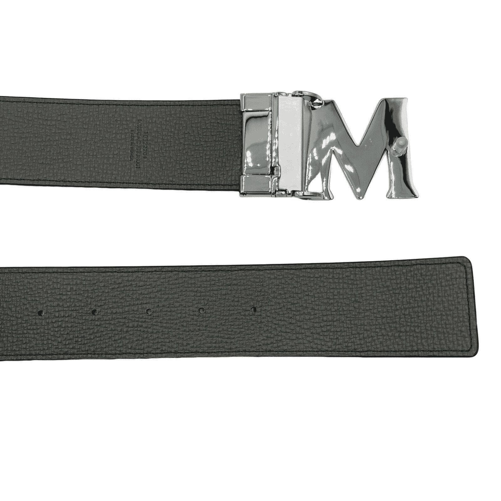 MCM Women's Sea Turtle Green Visetos Canvas M Buckle Reversible Size ONE SIZE - 4 Thumbnail