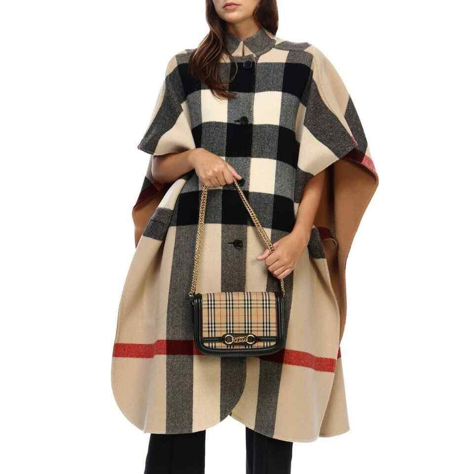 Burberry Women's House Check Canvas Small Chain Link Shoulder Bag Size ONE SIZE - 2 Thumbnail