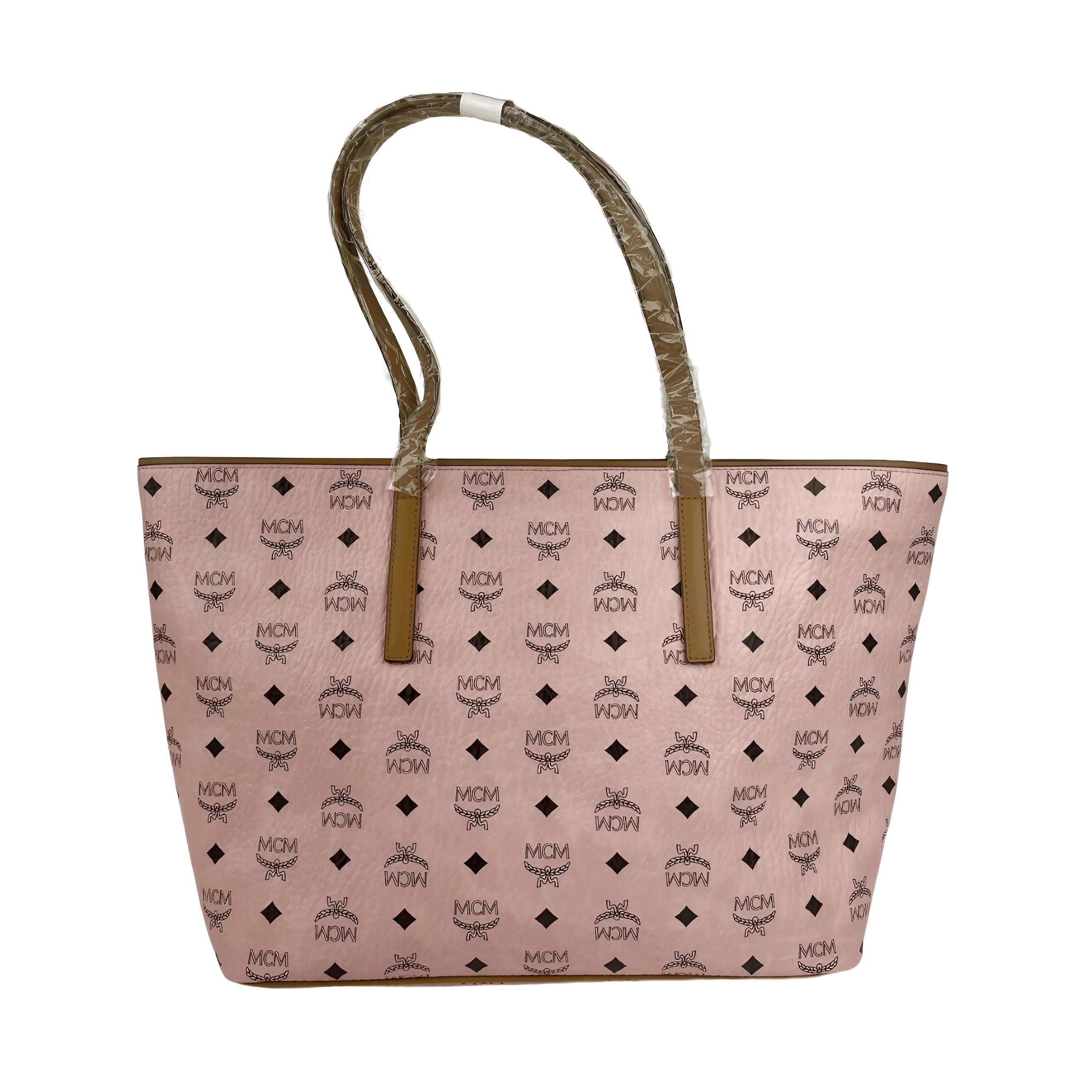 Women's Anya Pink Monogram Visetos Canvas Medium Shopper