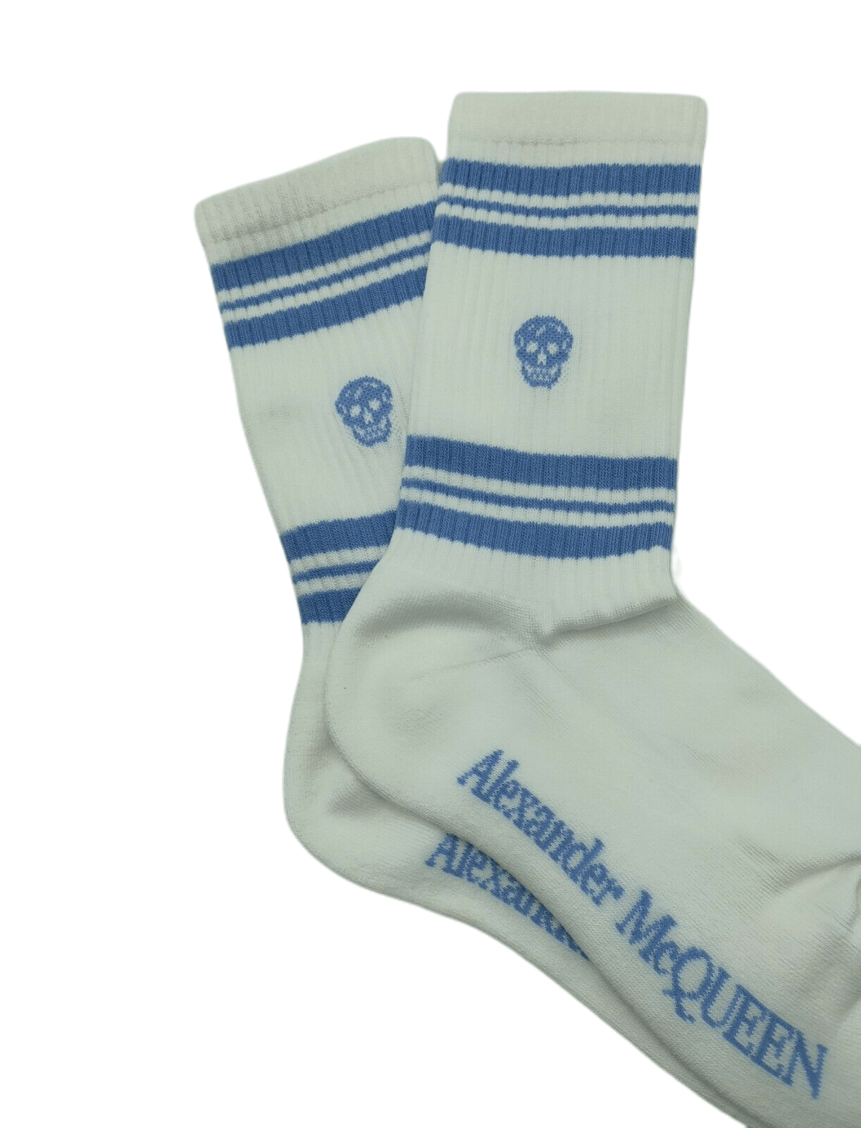 Alexander McQueen Women's White Mid-Calf Skull Sport Socks M Size ONE SIZE - 3 Thumbnail