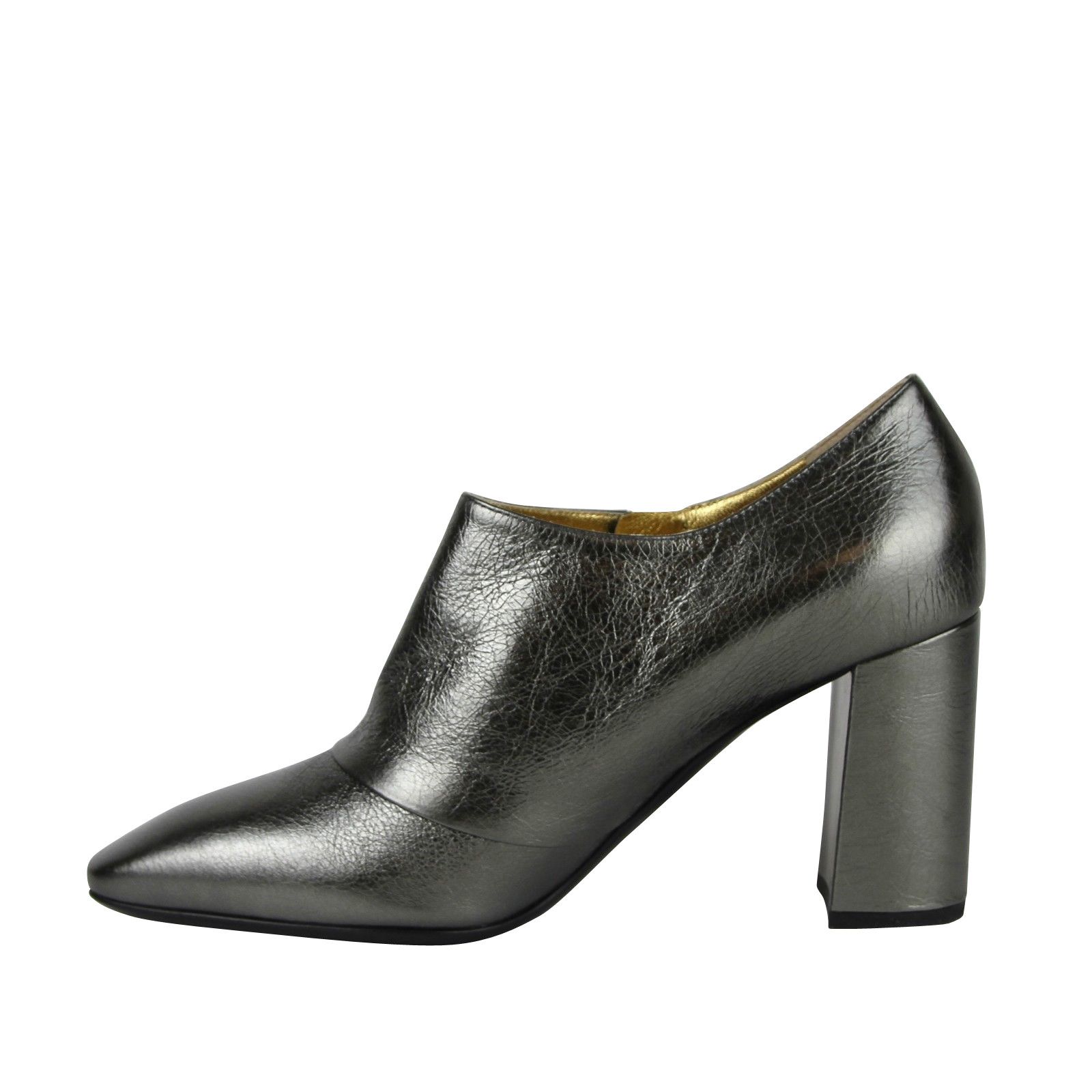 Bottega Veneta Women's Ankle Grey Metallic Leather Booties (40.5 G / 10.5 Size US 10.5 / IT 40.5 - 7 Thumbnail