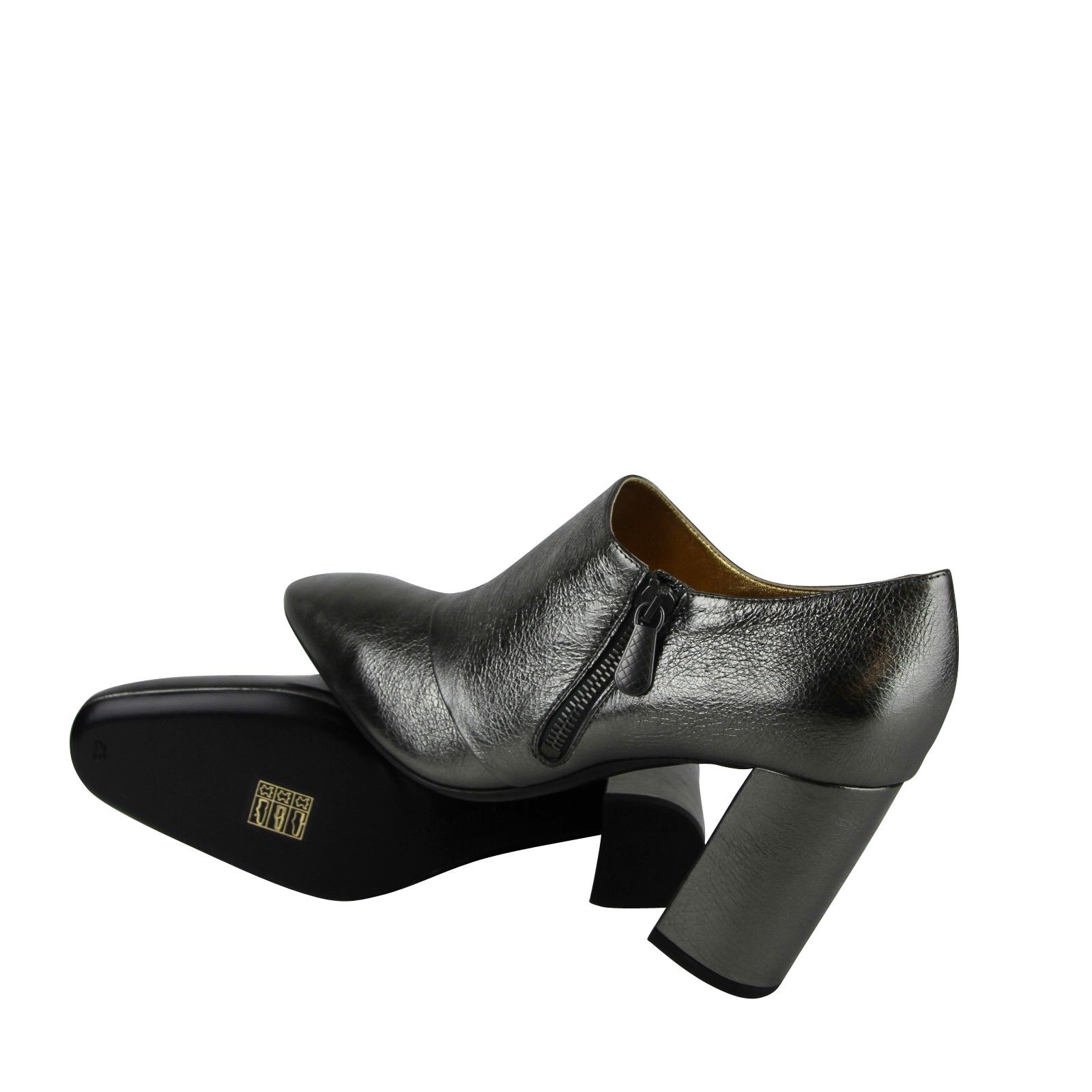 Bottega Veneta Women's Ankle Grey Metallic Leather Booties (40.5 G / 10.5 Size US 10.5 / IT 40.5 - 9 Thumbnail