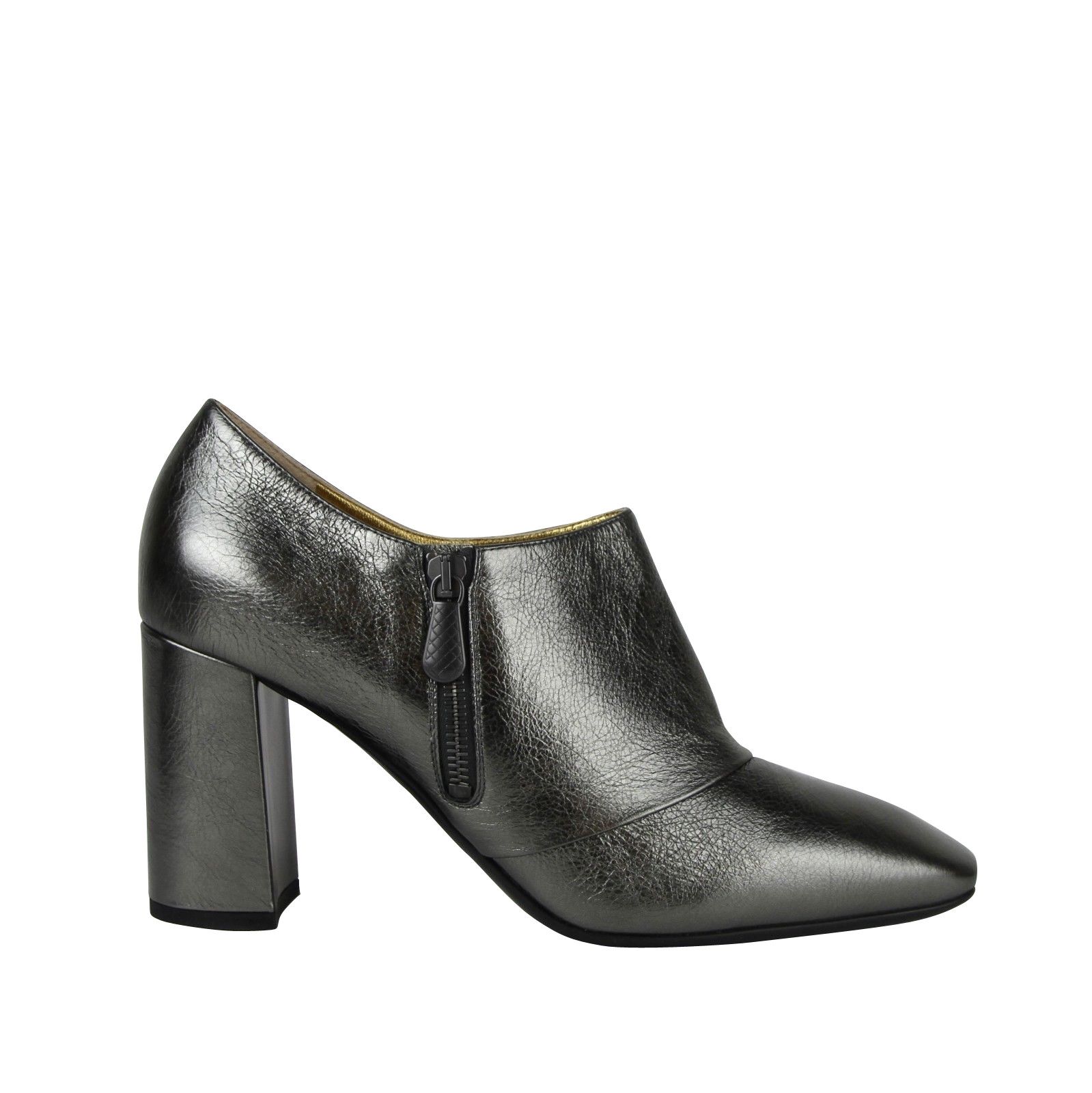 Bottega Veneta Women's Ankle Grey Metallic Leather Booties (40.5 G / 10.5 Size US 10.5 / IT 40.5 - 6 Thumbnail