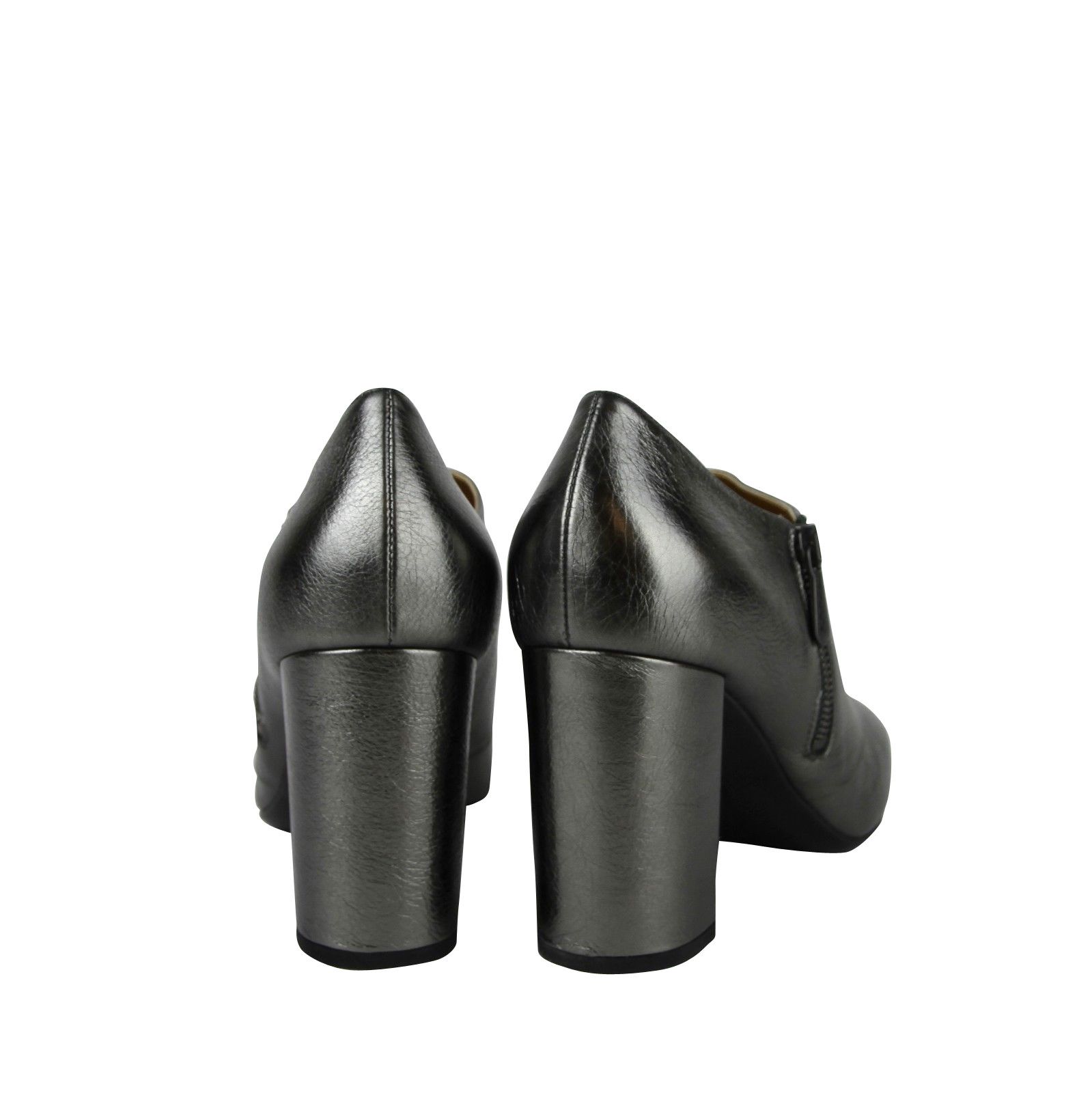 Bottega Veneta Women's Ankle Grey Metallic Leather Booties (40.5 G / 10.5 Size US 10.5 / IT 40.5 - 5 Thumbnail