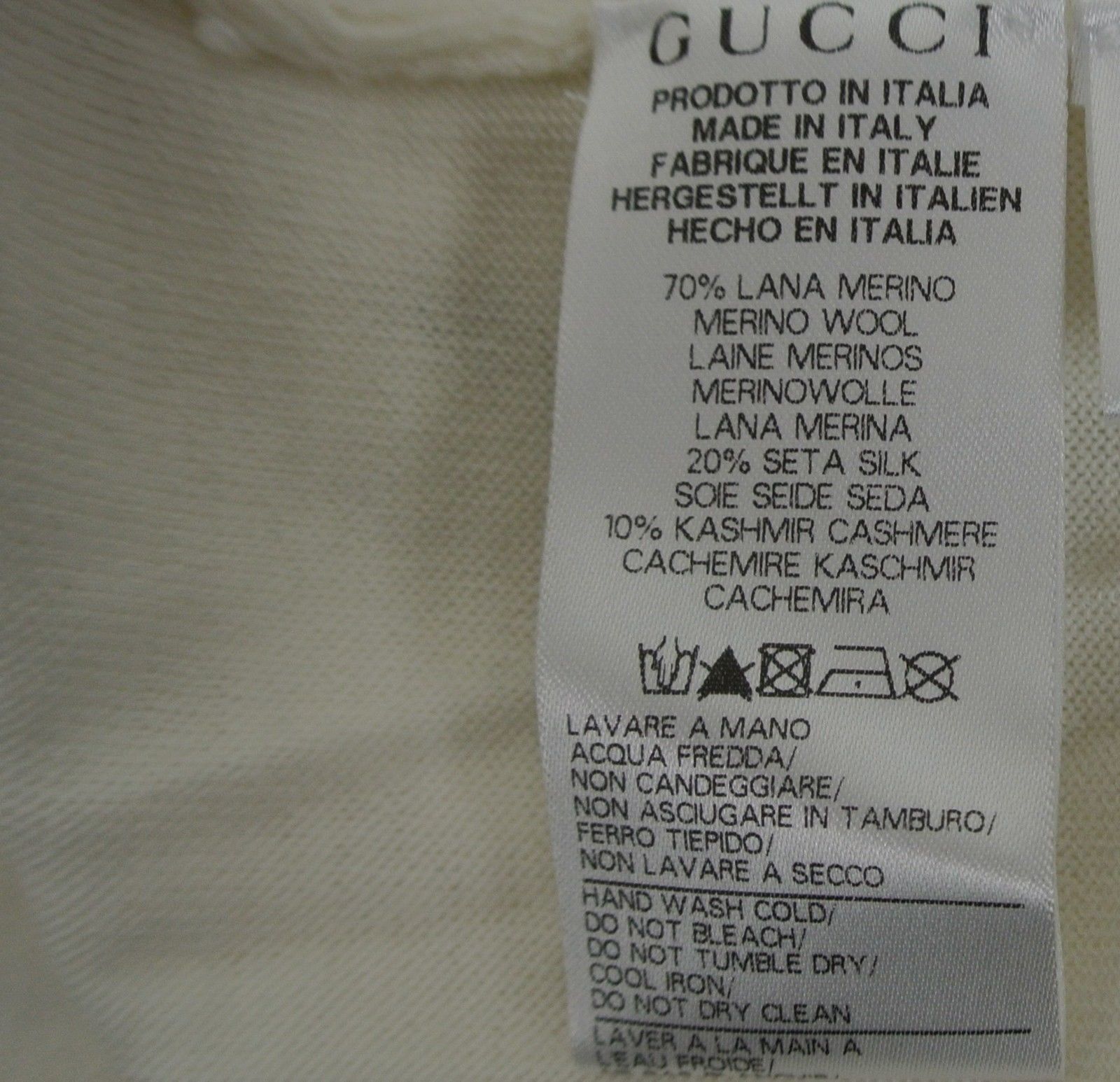 Gucci Kids White Ruffle Wool / Cashmere / Silk Sweater Top(Size Size S / US 4 / IT 40 - 4 Thumbnail
