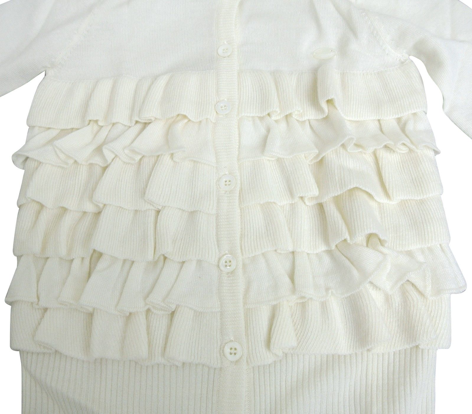 Gucci Kids White Ruffle Wool / Cashmere / Silk Sweater Top(Size Size S / US 4 / IT 40 - 3 Thumbnail