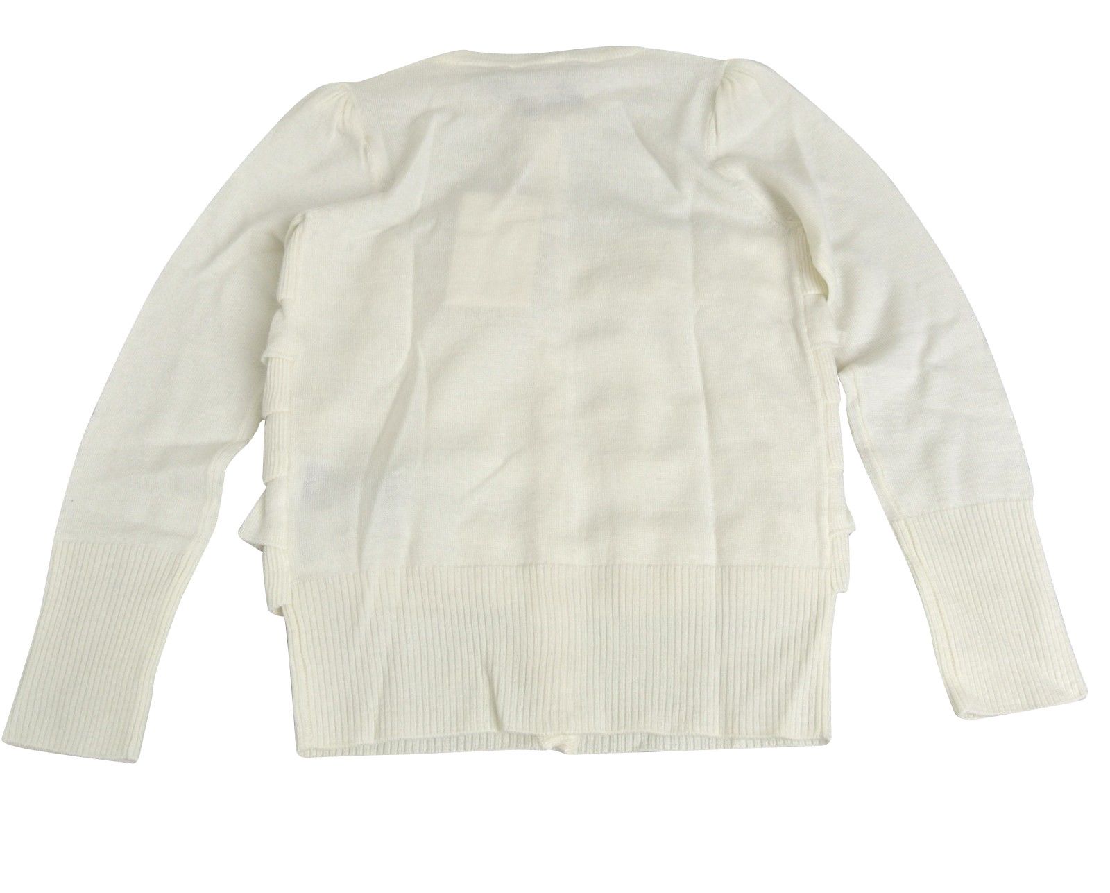 Gucci Kids White Ruffle Wool / Cashmere / Silk Sweater Top(Size Size S / US 4 / IT 40 - 2 Thumbnail
