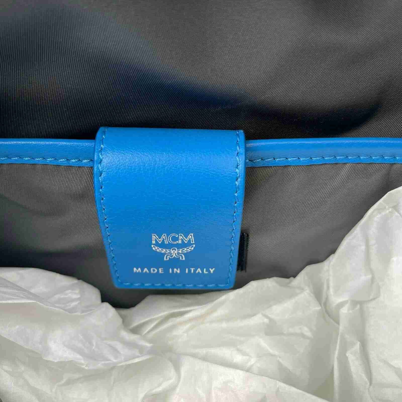MCM Women's Blue Nylon Luft Hoodie Backpack With Detachable Size ONE SIZE - 10 Thumbnail