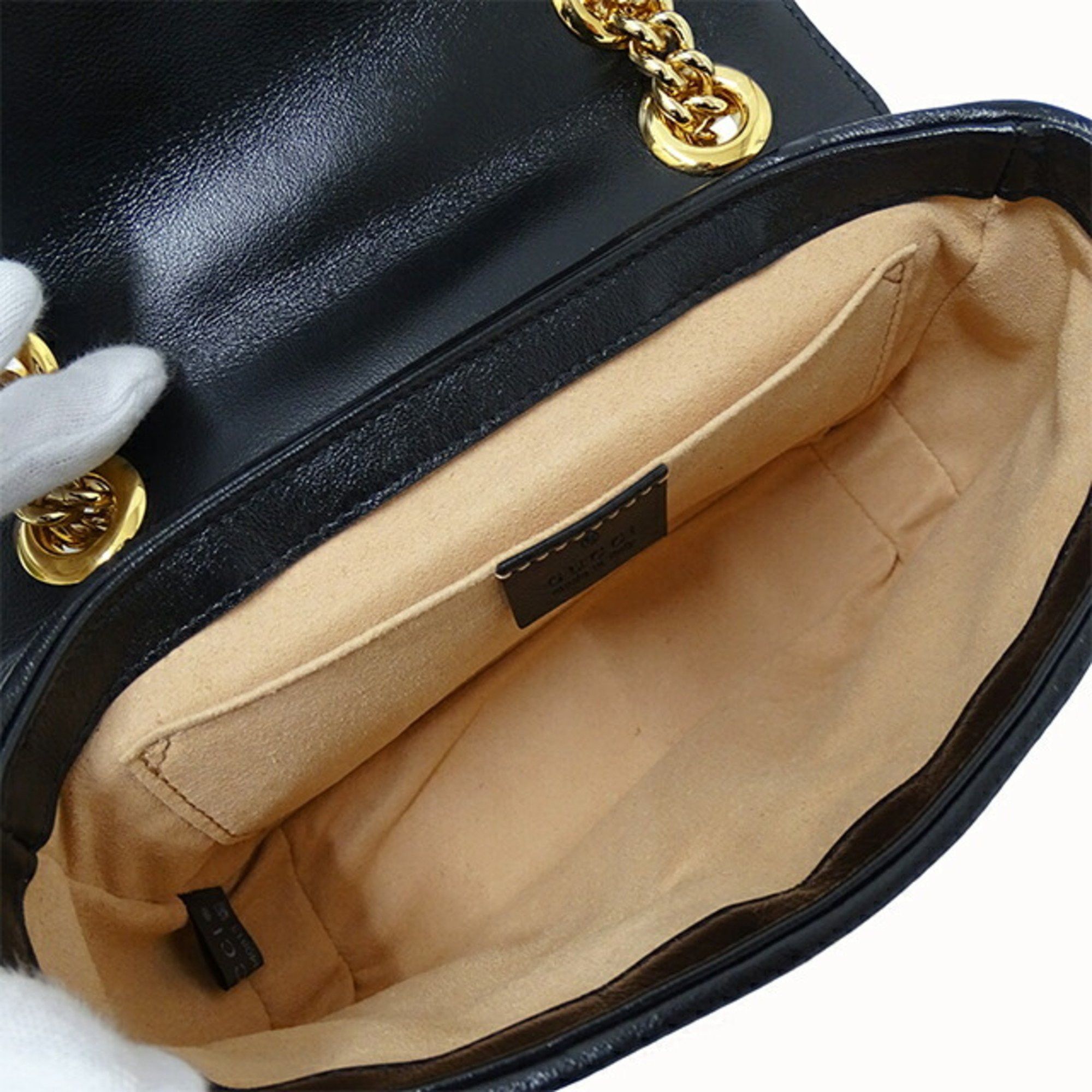 Gucci Gg Marmont Beige Canvas Shoulder Bag (Pre-Owned) Size ONE SIZE - 5 Thumbnail