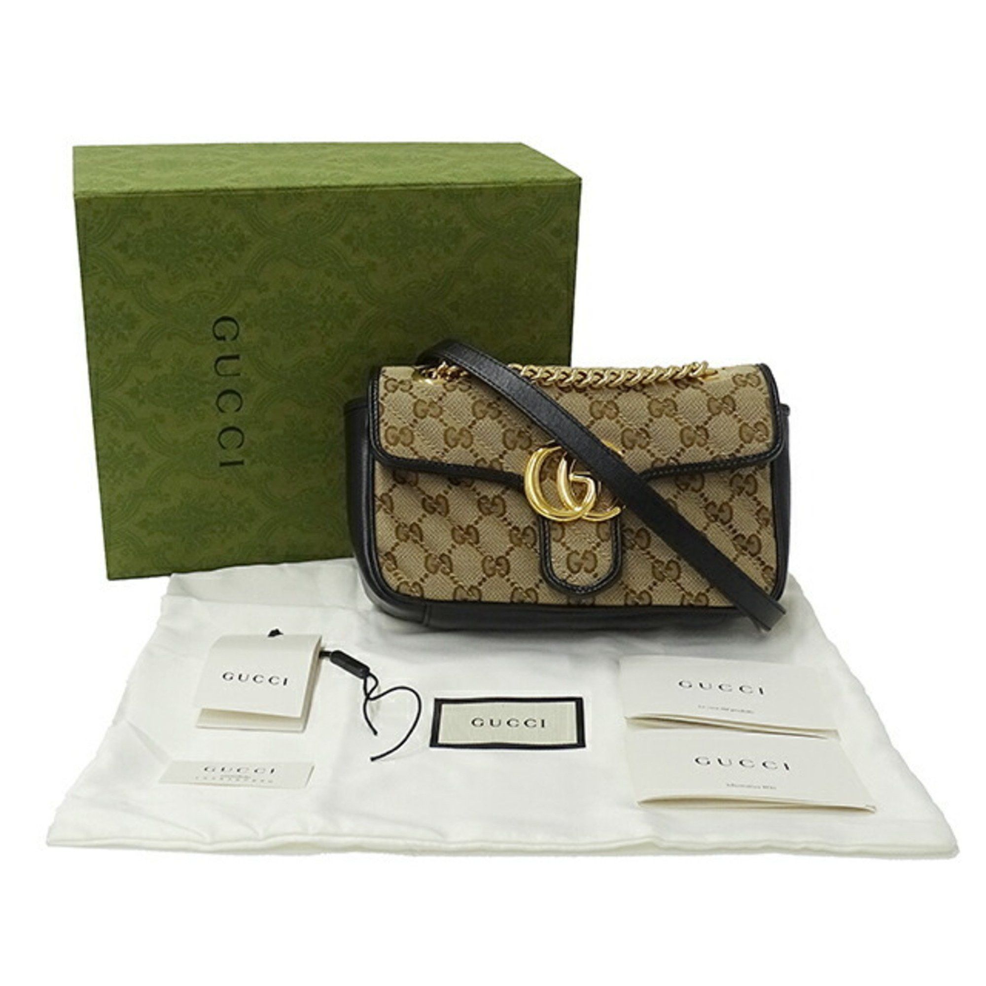 Gucci Gg Marmont Beige Canvas Shoulder Bag (Pre-Owned) Size ONE SIZE - 9 Thumbnail