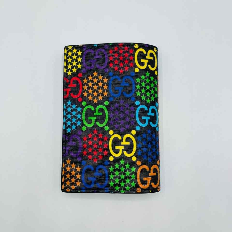 Gucci Unisex Rainbow Supreme GG Leather Psychedelic Passport Size ONE SIZE - 3 Thumbnail