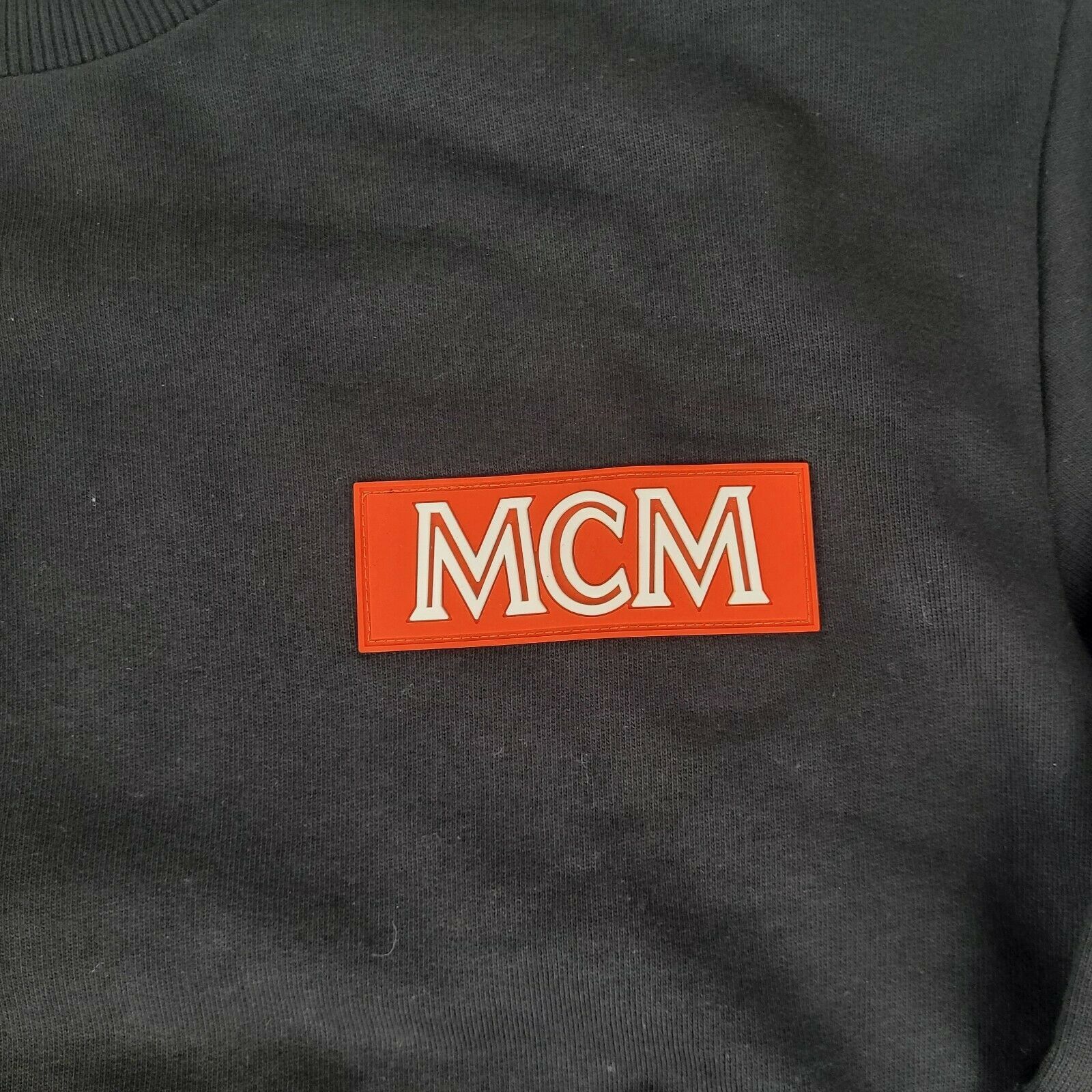 MCM Men's Black Cotton Rubber Logo Oversized Pullover Sweater Size US S / EU 44-46 / 1 - 3 Thumbnail