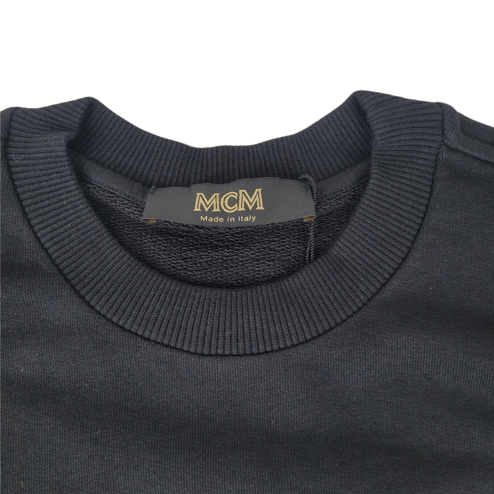 MCM Men's Black Cotton Rubber Logo Oversized Pullover Sweater Size US S / EU 44-46 / 1 - 4 Thumbnail