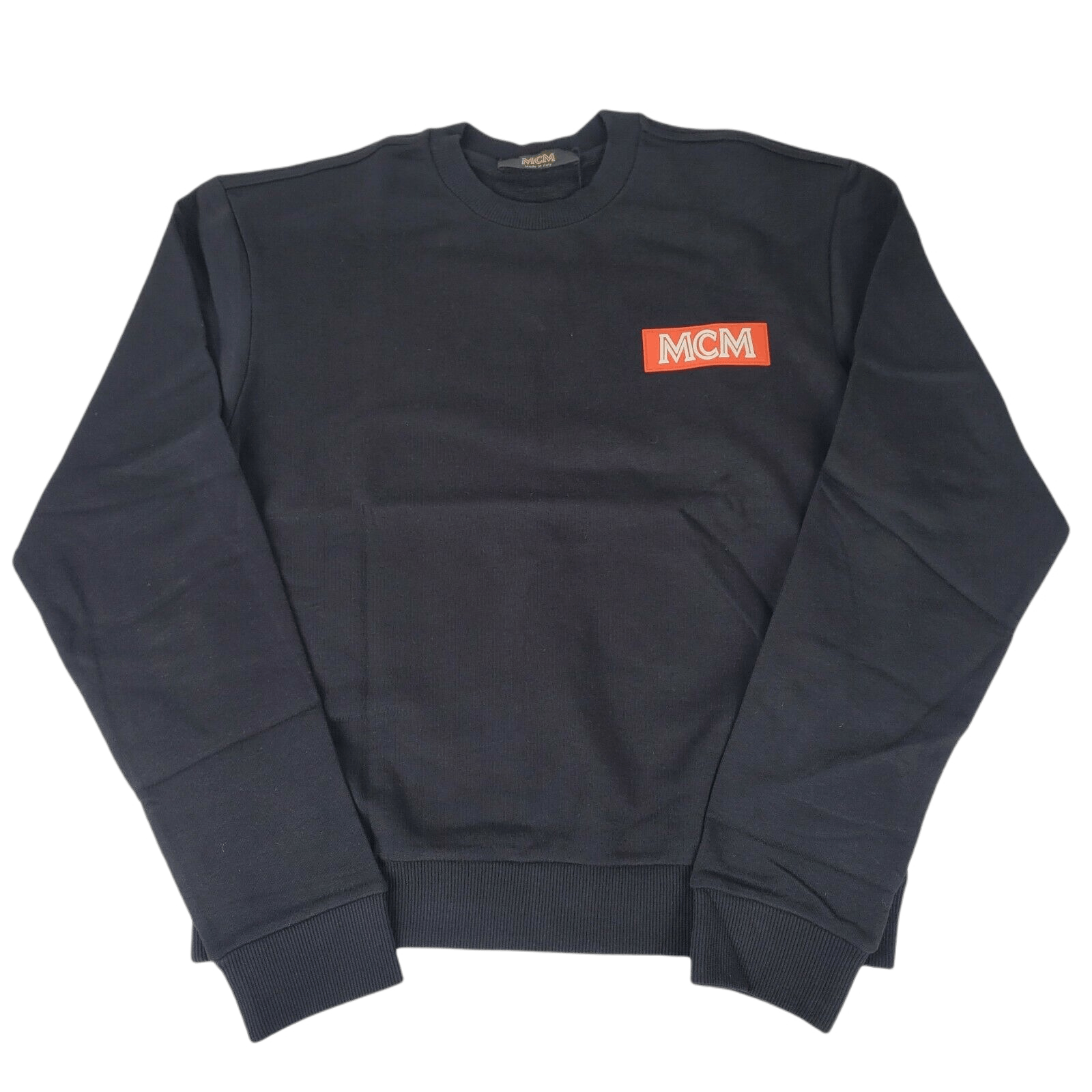 MCM Men's Black Cotton Rubber Logo Oversized Pullover Sweater Size US S / EU 44-46 / 1 - 2 Thumbnail