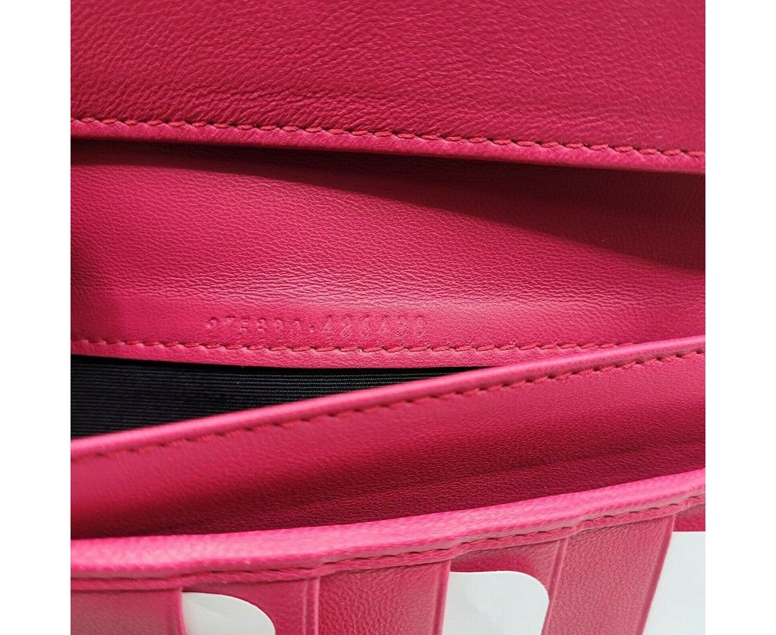Alexander McQueen Women's Hot Pink Patent Leather Continental Wallet Size ONE SIZE - 10 Thumbnail