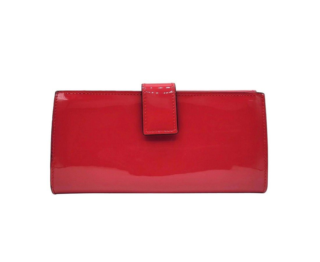 Alexander McQueen Women's Hot Pink Patent Leather Continental Wallet Size ONE SIZE - 2 Thumbnail