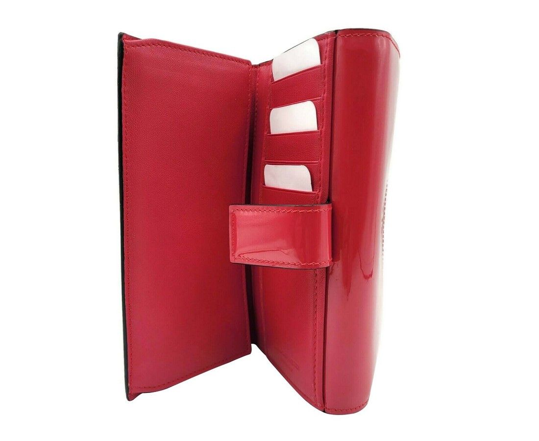 Alexander McQueen Women's Hot Pink Patent Leather Continental Wallet Size ONE SIZE - 7 Thumbnail