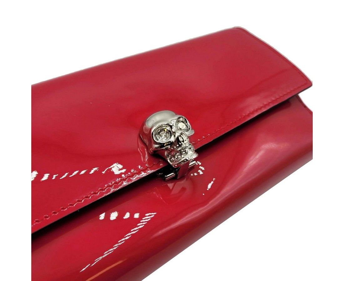 Alexander McQueen Women's Hot Pink Patent Leather Continental Wallet Size ONE SIZE - 4 Thumbnail