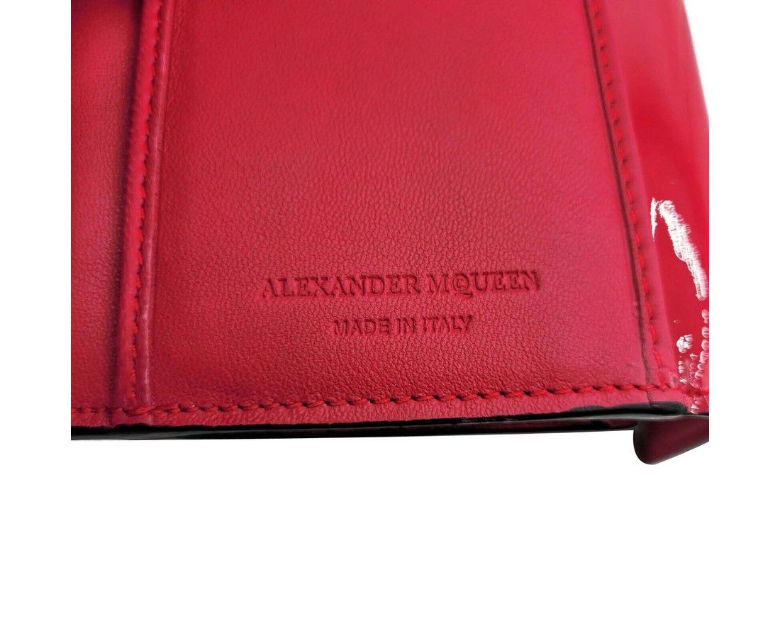 Alexander McQueen Women's Hot Pink Patent Leather Continental Wallet Size ONE SIZE - 9 Thumbnail