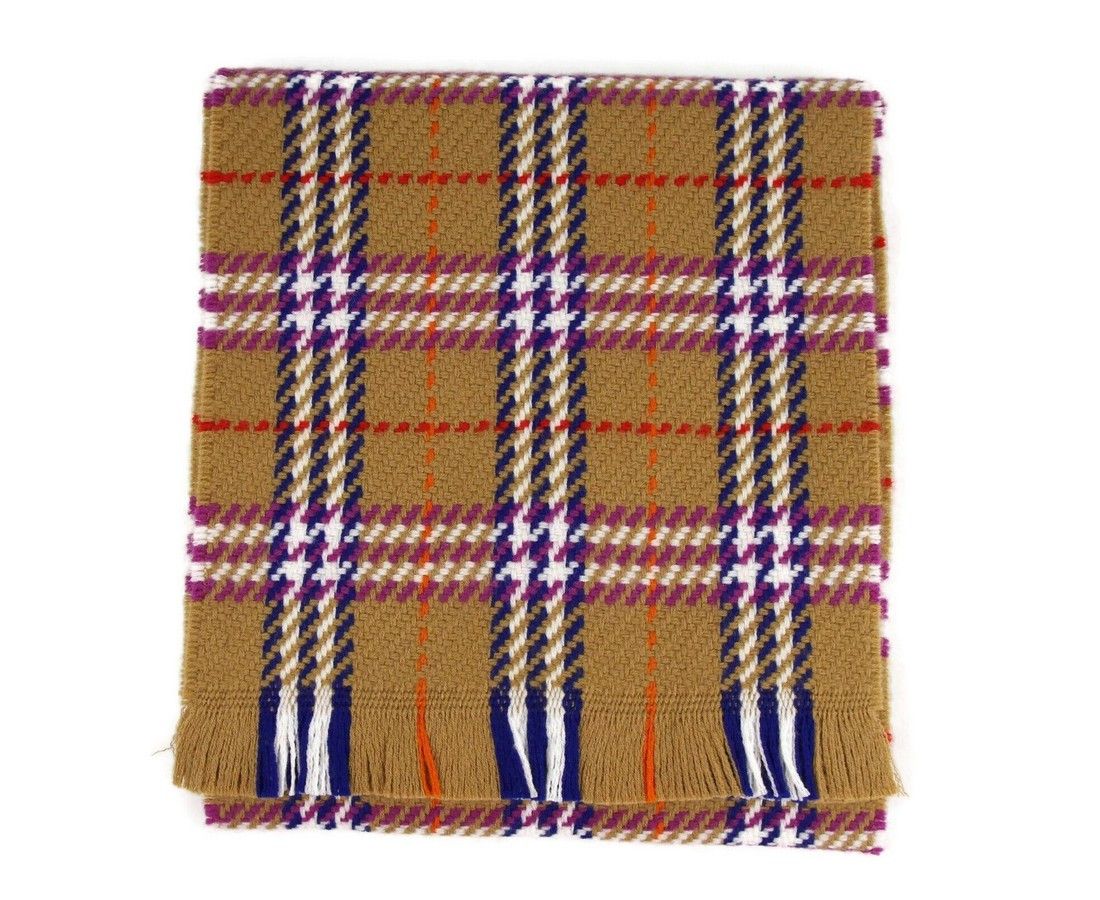 Burberry Women's Antique Multicolour Vintage Check Extra Fine Merino Size ONE SIZE - 2 Thumbnail