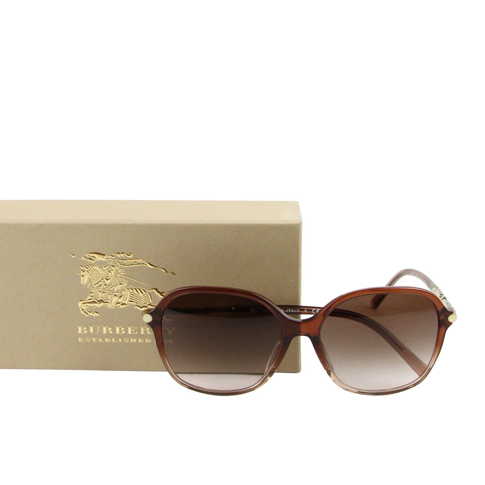 Burberry Unisex Oversized Brown Plastic With Pink Gradient Size ONE SIZE - 2 Thumbnail