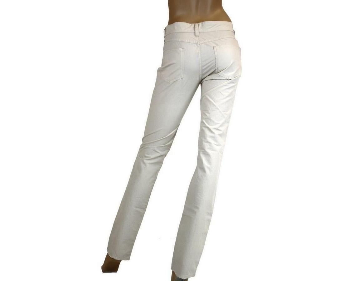 Bottega Veneta Women's Front Button Beige Cotton Flax Pants(42) Size 42" / US 20 - 2 Thumbnail