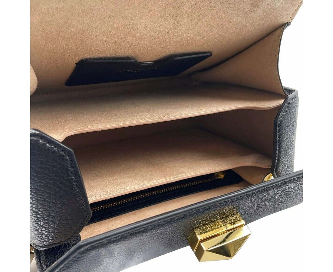 Alexander McQueen Women's Black Leather Box 19 With Gold Hardware Crossbody Size ONE SIZE - 8 Thumbnail