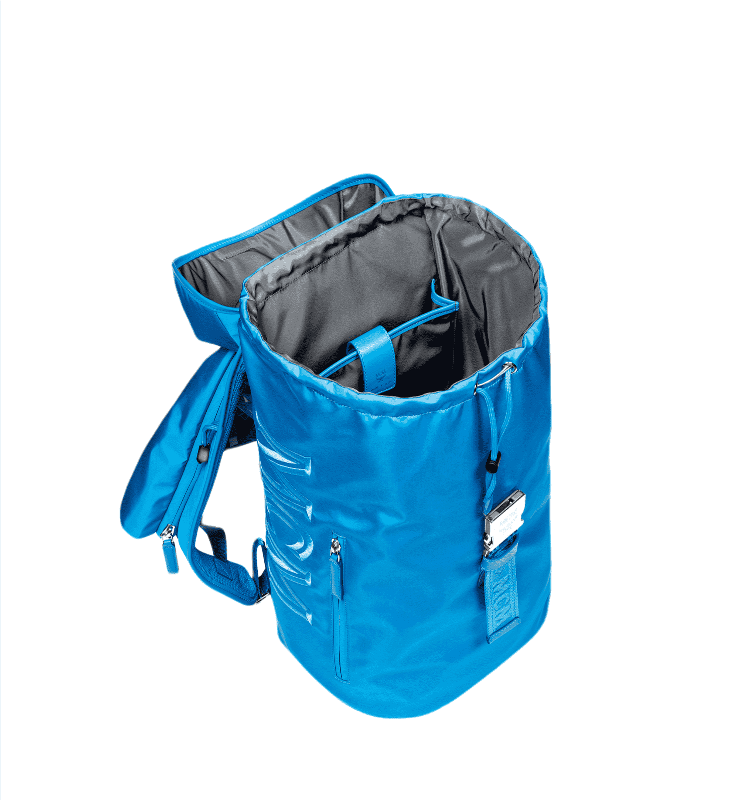 MCM Women's Blue Nylon Luft Hoodie Backpack With Detachable Size ONE SIZE - 9 Thumbnail