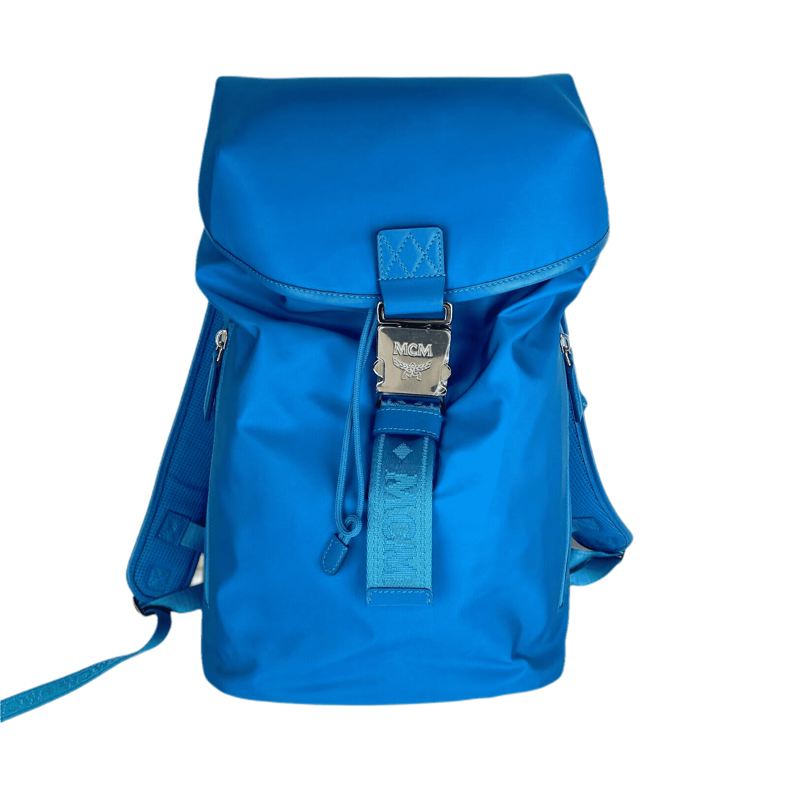 MCM Women's Blue Nylon Luft Hoodie Backpack With Detachable Size ONE SIZE - 8 Thumbnail
