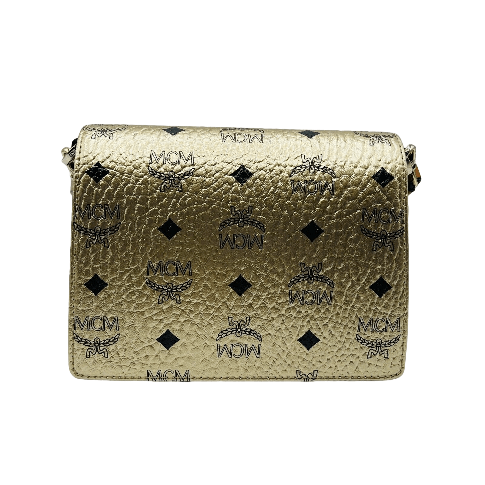 MCM Women's Patricia Mini Berlin Gold Coated Canvas Crossbody Size ONE SIZE - 5 Thumbnail