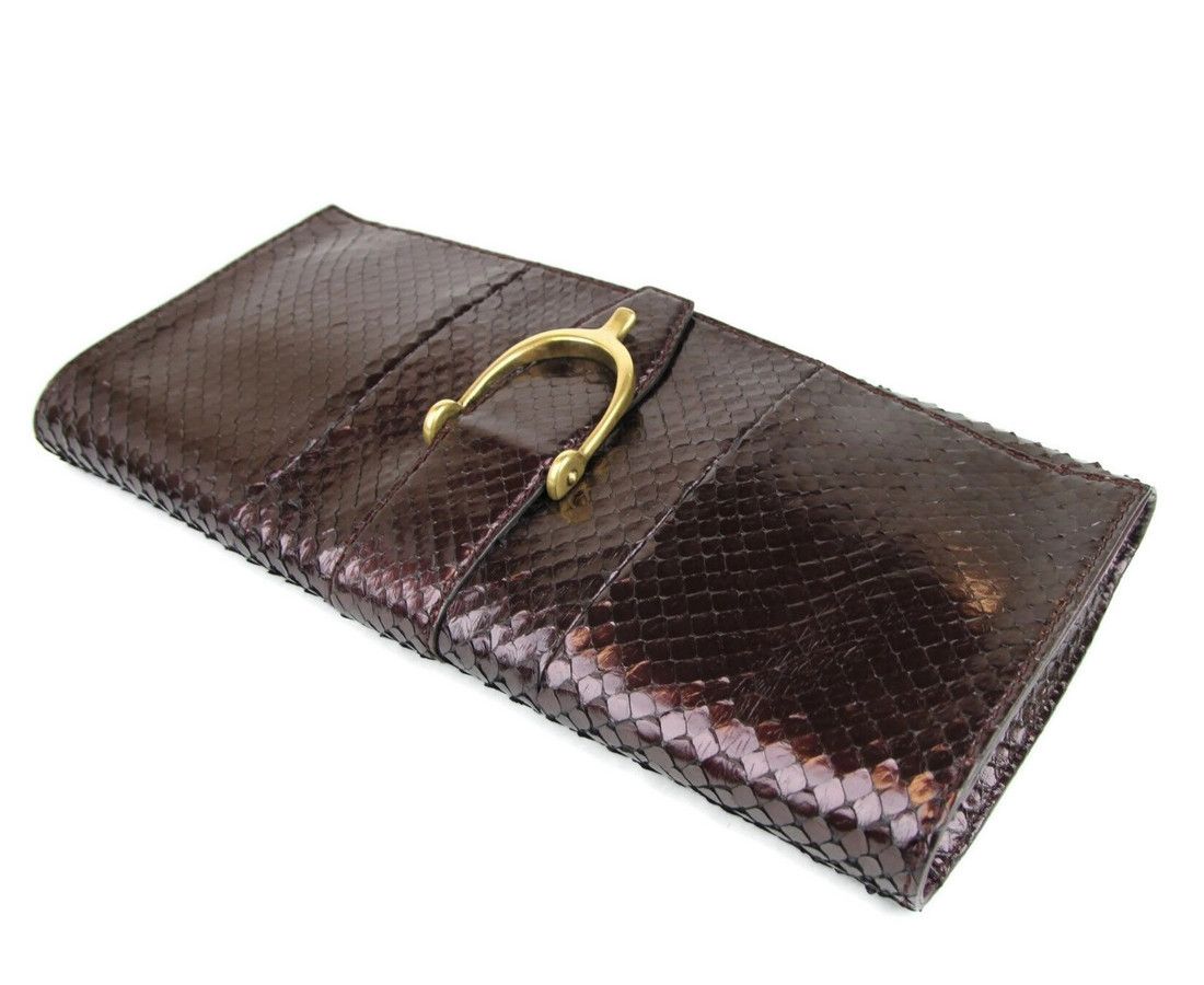 Gucci Women's Python Soft Stirrup Clutch Bag Size ONE SIZE - 4 Thumbnail
