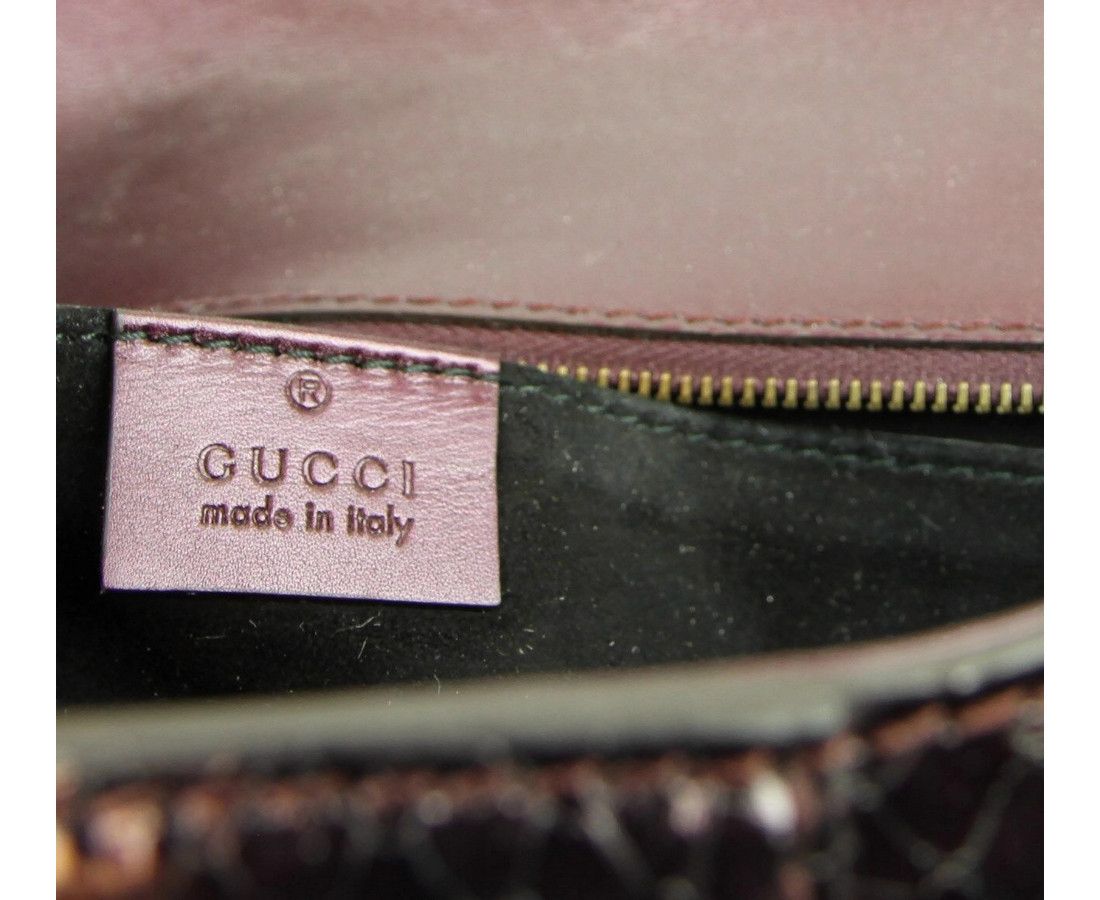 Gucci Women's Python Soft Stirrup Clutch Bag Size ONE SIZE - 8 Thumbnail