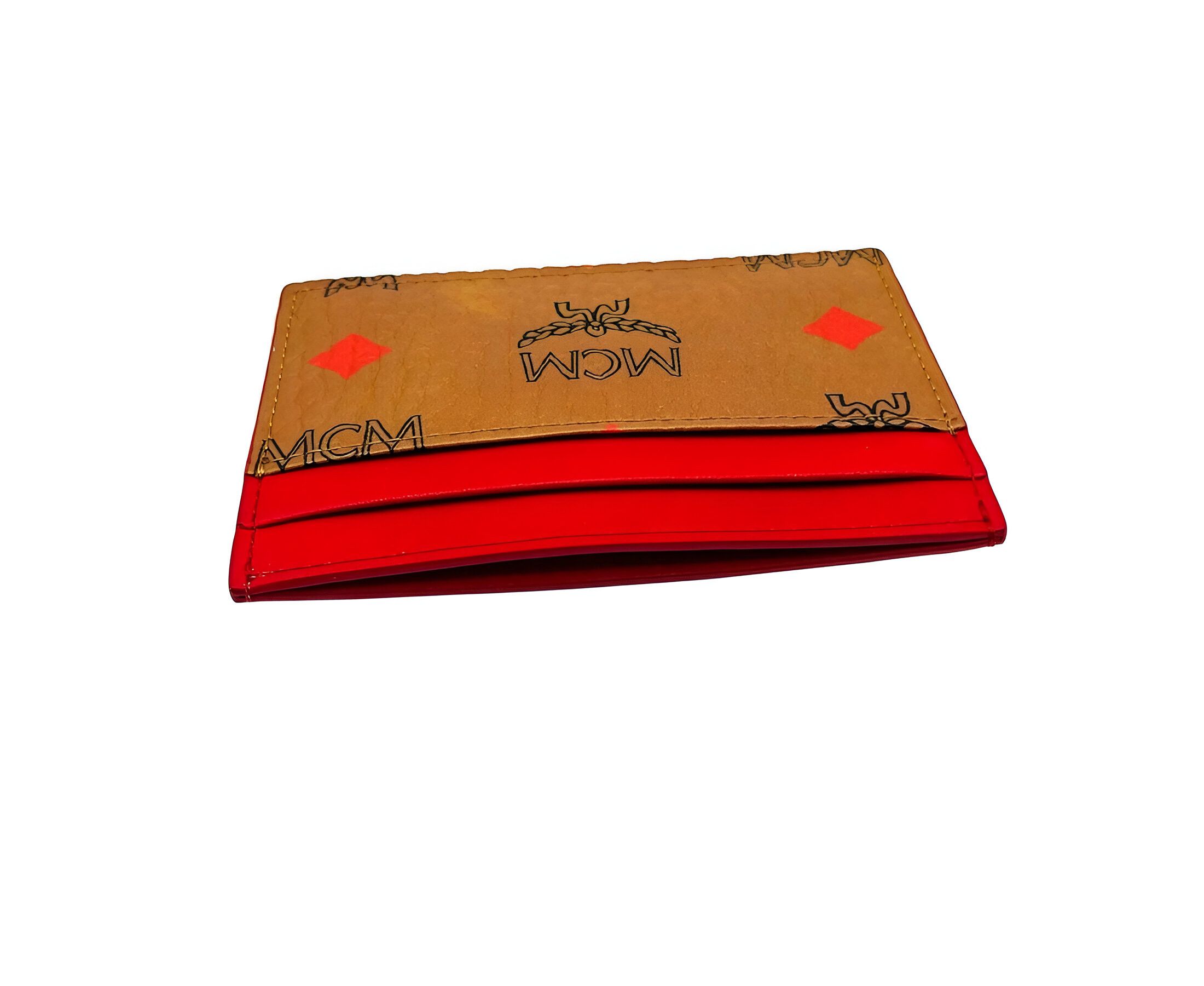 MCM Women's Brown Spectrum Diamond Rainbow Logo Visetos Card Size ONE SIZE - 3 Thumbnail