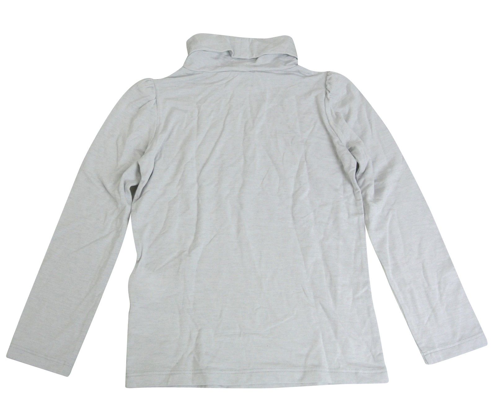 Kids Grey Long Sleeve Cashmere Turtle Neck Top Shirt With