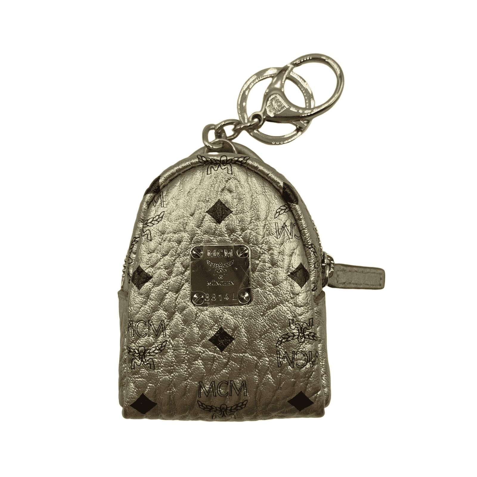 Women's Berlin Gold Visetos Crossbody Mini Bag Charm Key