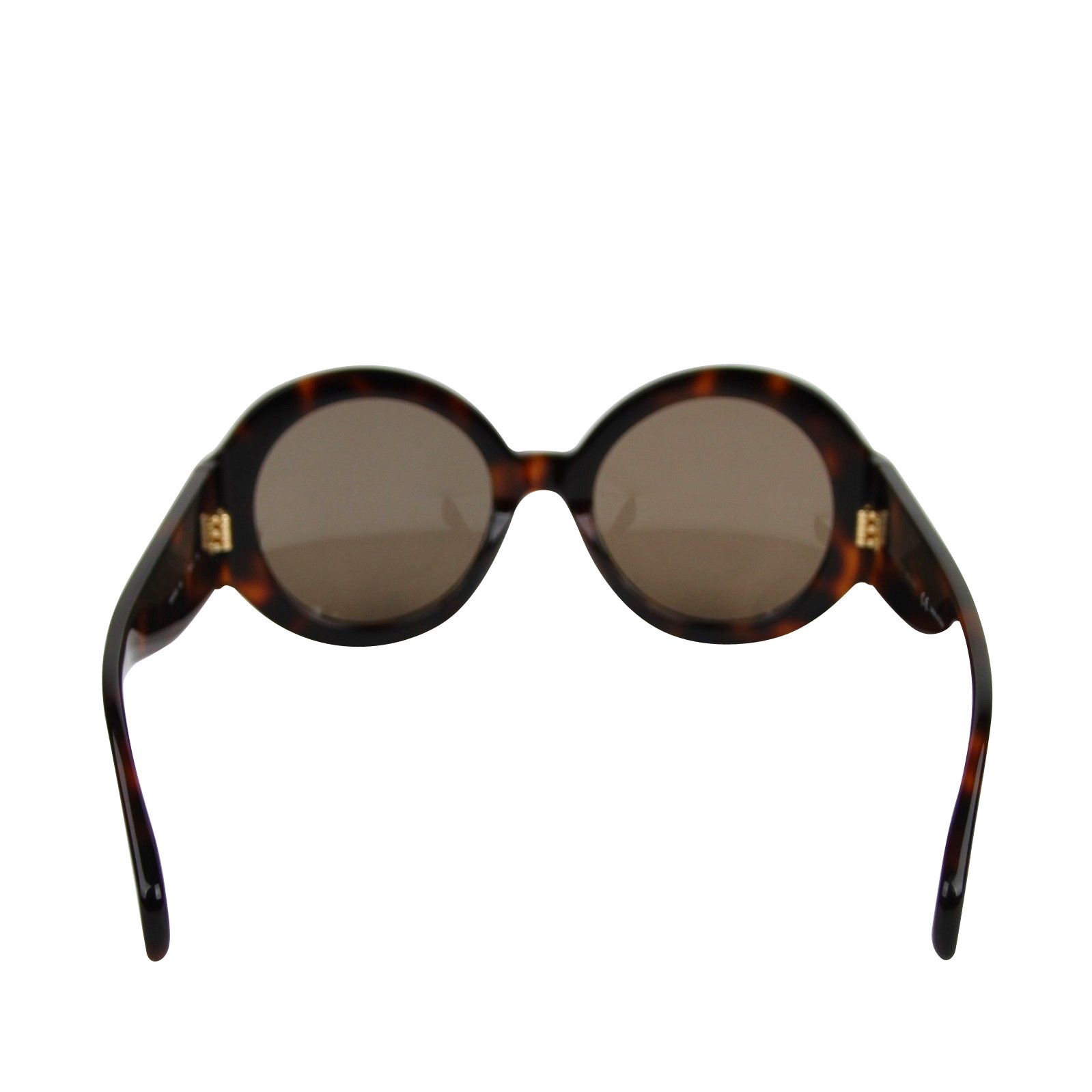 Alexander McQueen Unisex Havana Plastic Acetate Round Sunglasses Size ONE SIZE - 8 Thumbnail