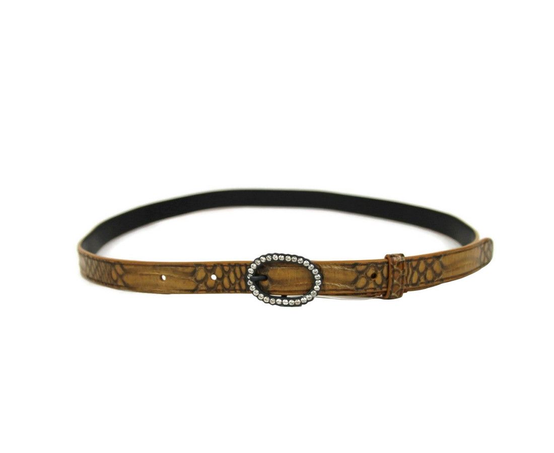 Bottega Veneta Women's Brown Python Skinny Belt Size ONE SIZE - 2 Thumbnail