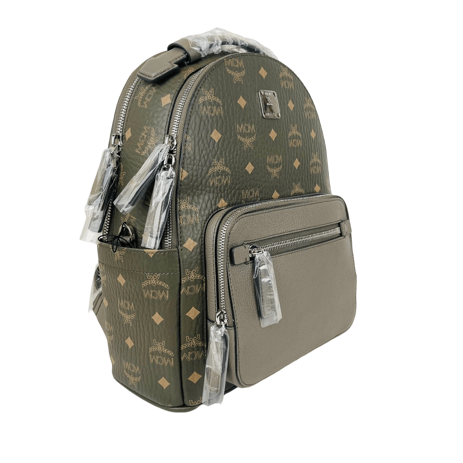 MCM Men Green Sea Turtle Visetos Coated Canvas Small Backpack Size ONE SIZE - 2 Thumbnail