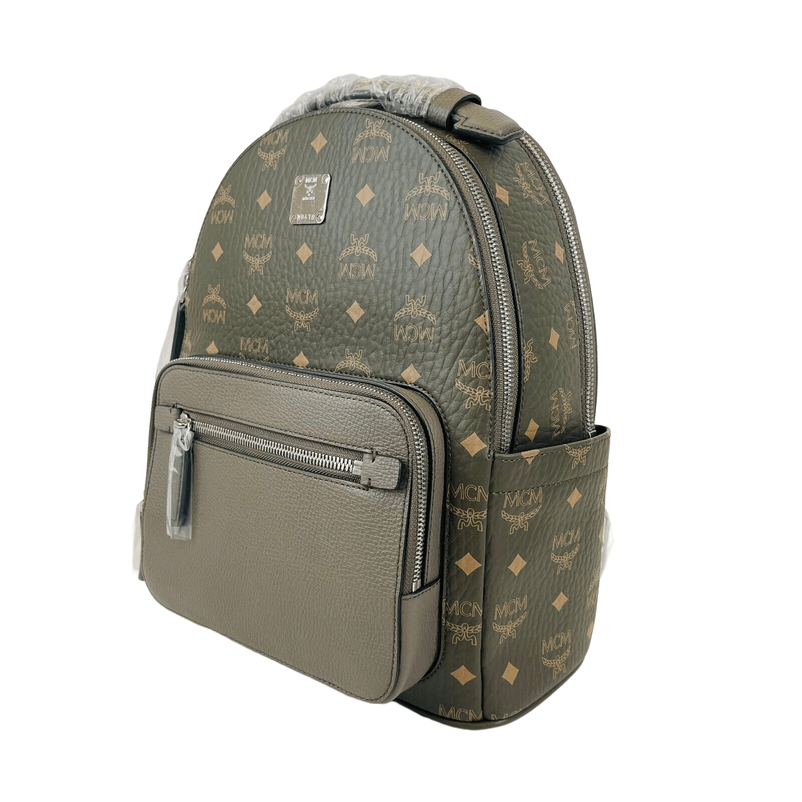 MCM Men Green Sea Turtle Visetos Coated Canvas Small Backpack Size ONE SIZE - 3 Thumbnail