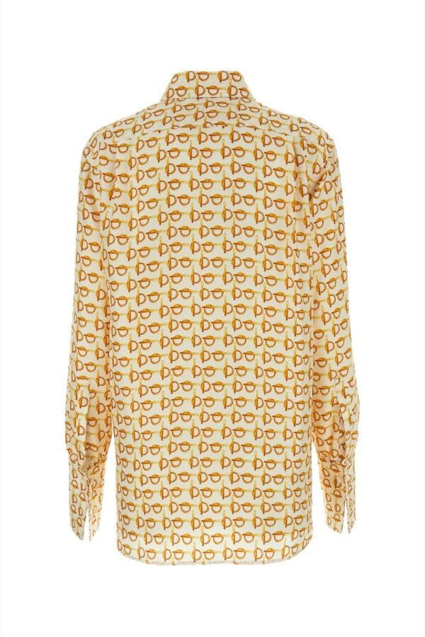 Burberry Printed Silk B Shirt Size S / US 4 / IT 40 - 4 Thumbnail