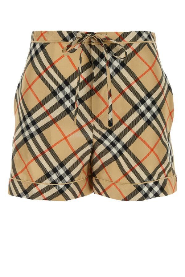 Burberry Printed Silk Shorts Size 26" / US 2 / IT 38 - 3 Thumbnail